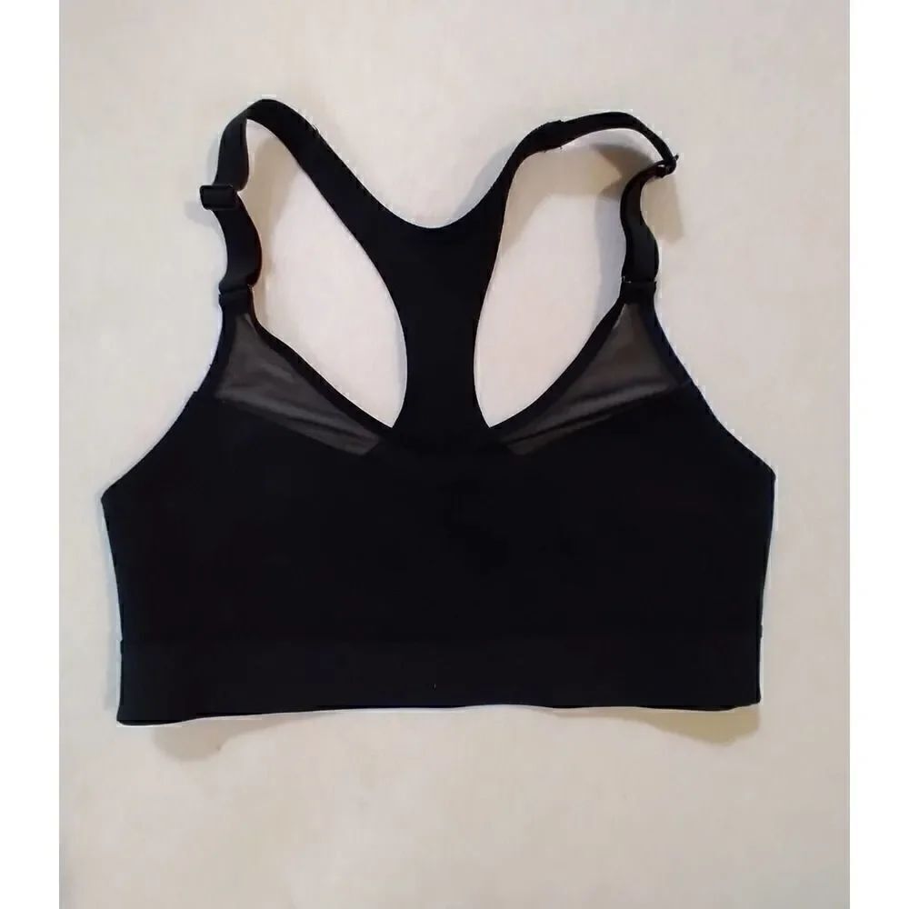 VICTORIAS SECRET BLACK AND SHEER SPORTS BRA SIZE SMALL